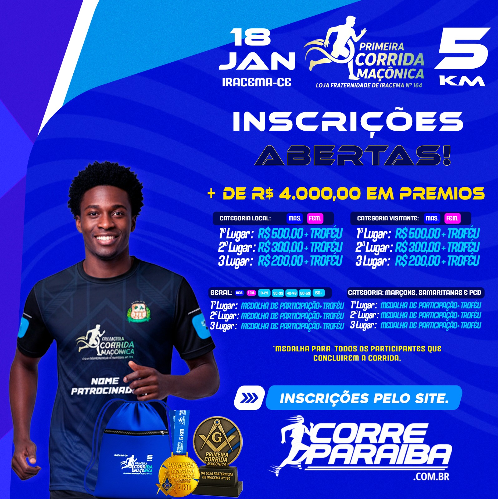 1º CORRIDA MAÇÔNICA DA FRATERNIDADE DE IRACEMA