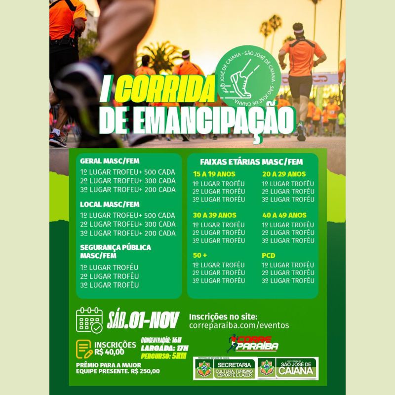 1ª CORRIDA DE EMANCIPAÇÃO POLÍTICA DE SÃO JOSÉ DE CAIANA