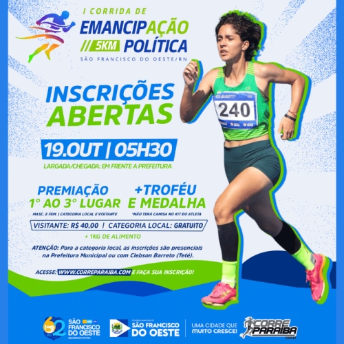 1ª CORRIDA DE SÃO FRANCISCO DO OESTE - RN
