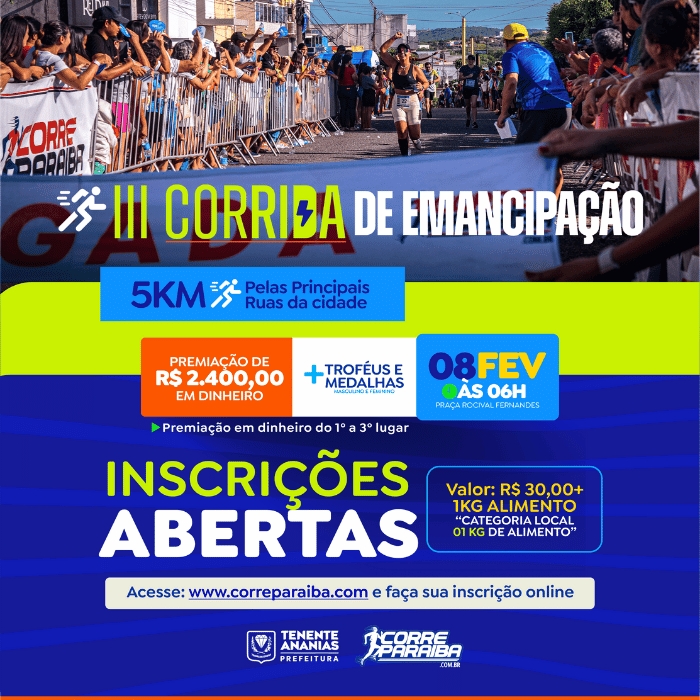 3ª CORRIDA DE EMANCIPAÇÃO POLÍTICA DE TENENTE ANANIAS - RN
