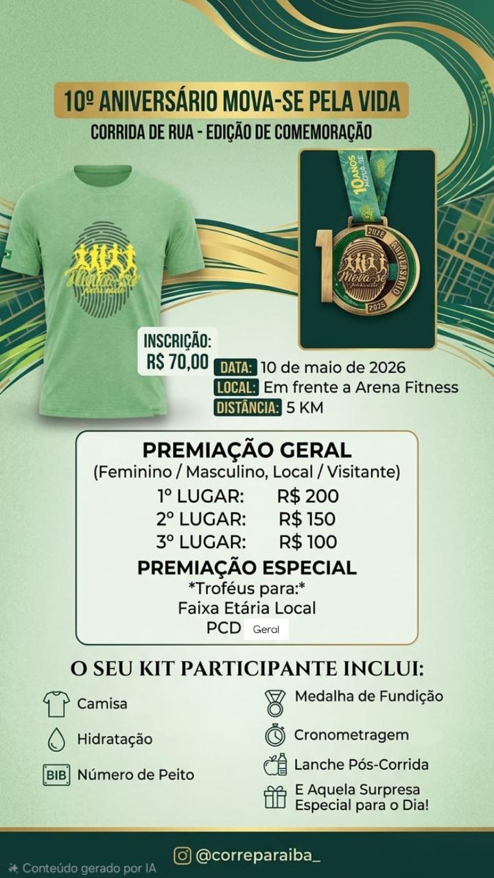 10º ANIVERSARIO MOVA-SE PELA VIDA