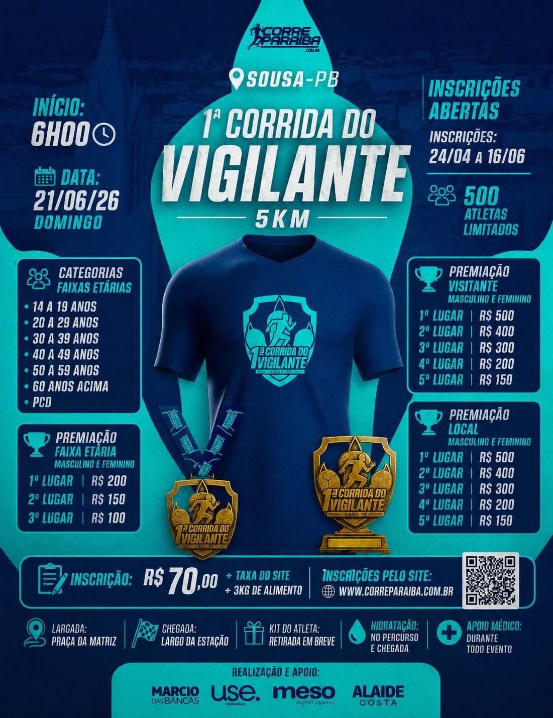 1ª CORRIDA DO VIGILANTE - SOUSA