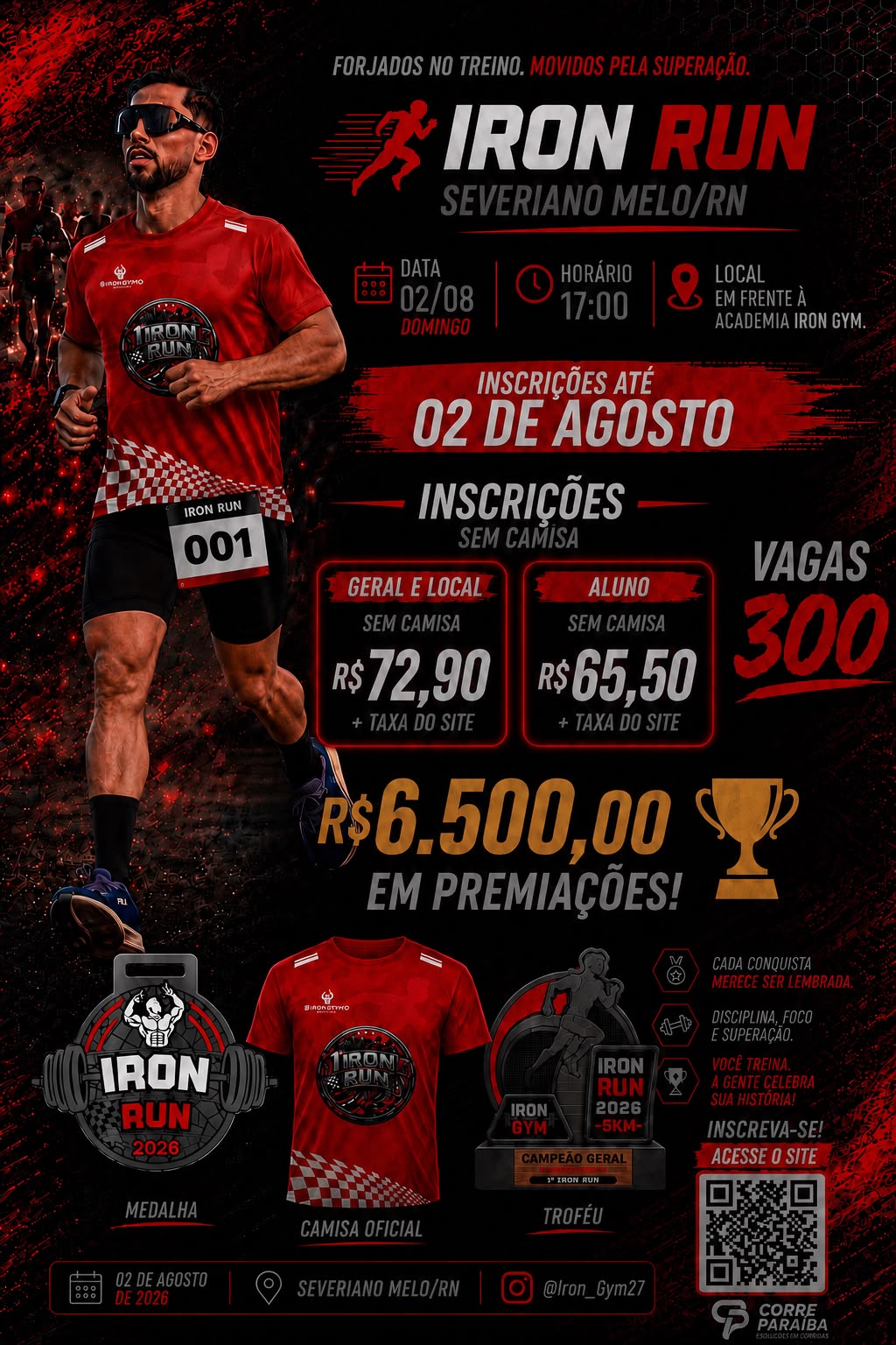 1ª CORRIDA DA ACADEMIA IRON GYM - 1ª IRON RUN