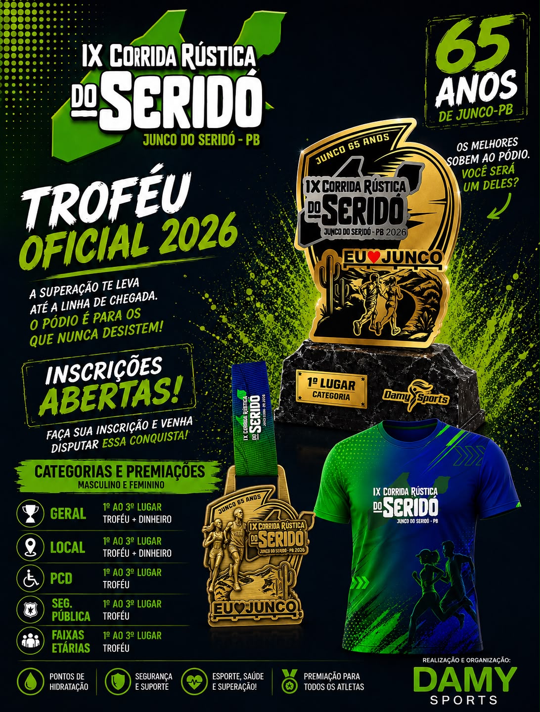 Cartaz de divulgação da prova IX Corrida Rústica do Seridó