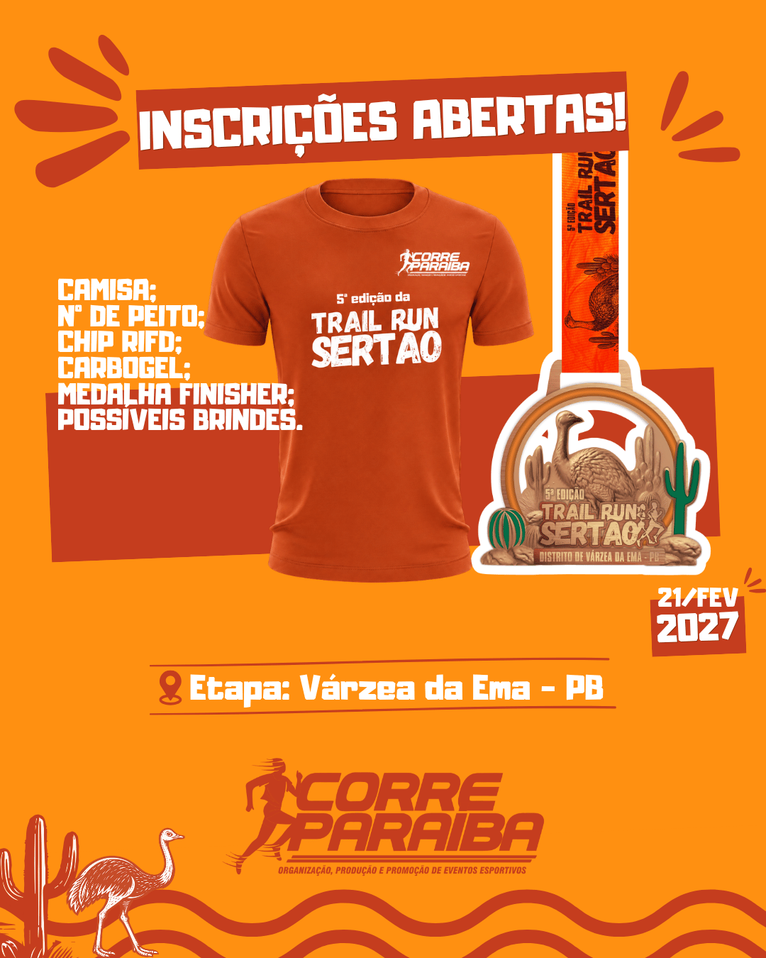5ª EDIÇÃO DA TRAIL RUN SERTÃO - ETAPA VÁRZEA DA EMA - PB
