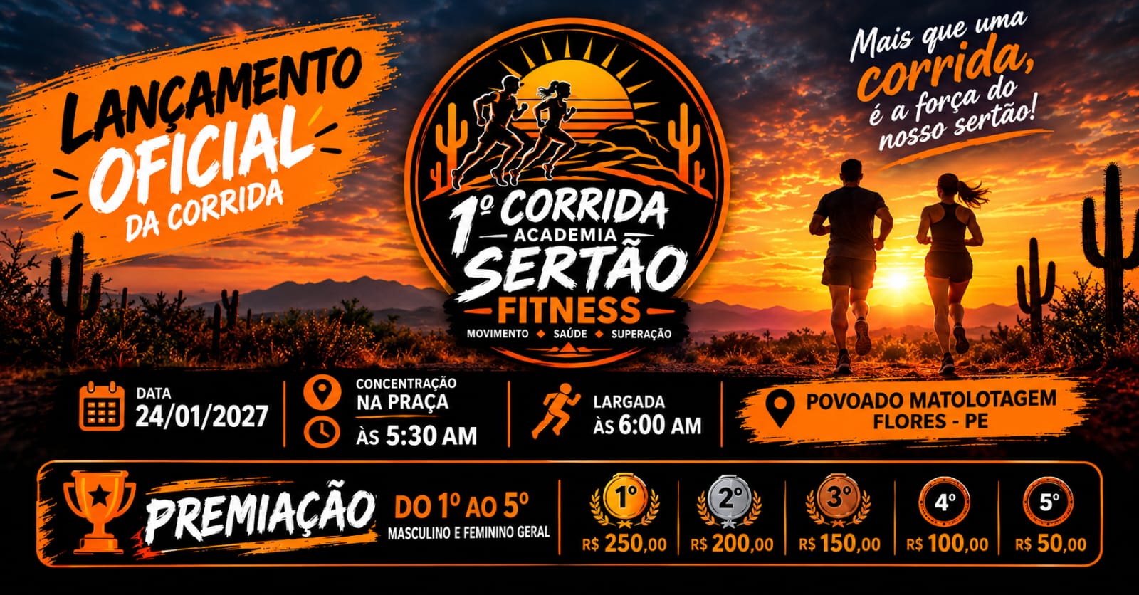 1° CORRIDA ACADEMIA SERTÃO FITNESS