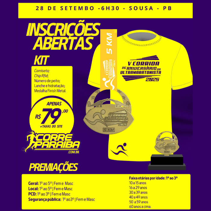 5ª EDIÇÃO DA CORRIDA DE ANIVERSÁRIO DA ULTRAMARATONISTA!